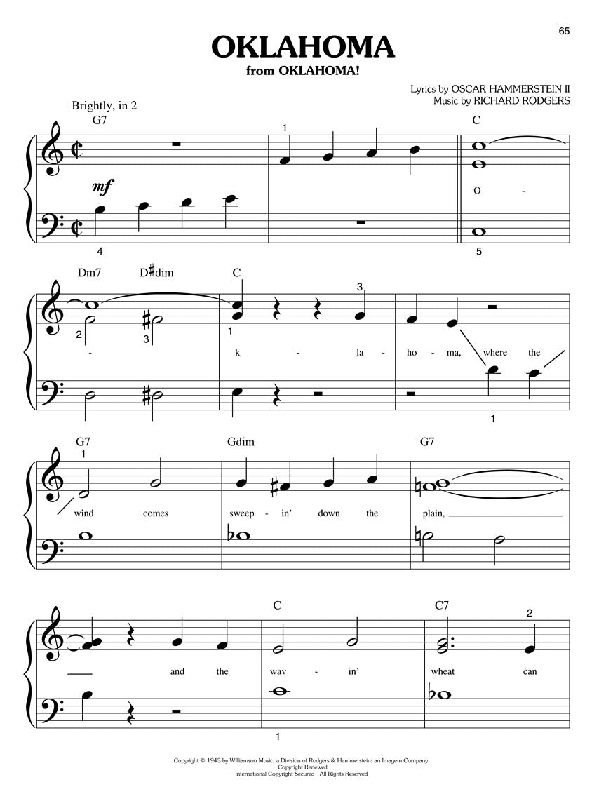 Rodgers & Hammerstein - Great Songs of - Big-Note Piano