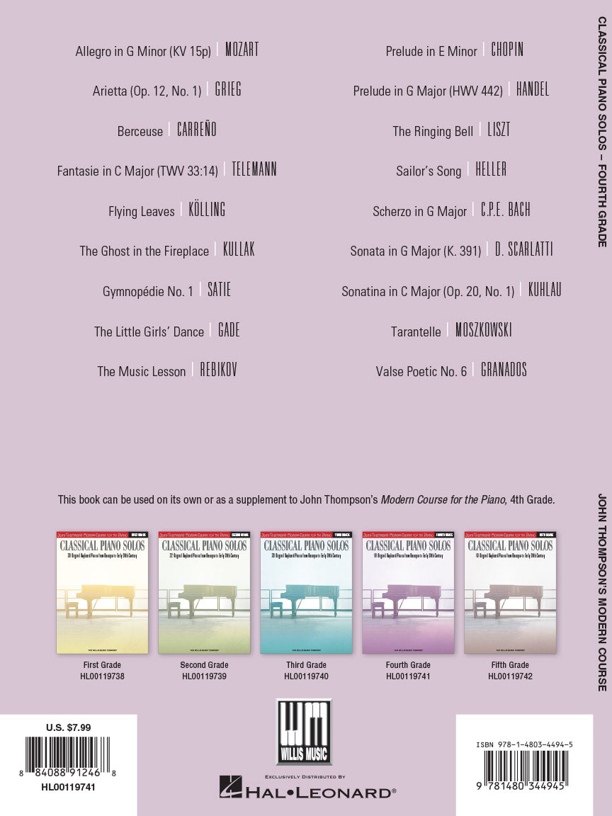 Thompson Classical Piano Solos - Fourth Grade Thompson Modern Course