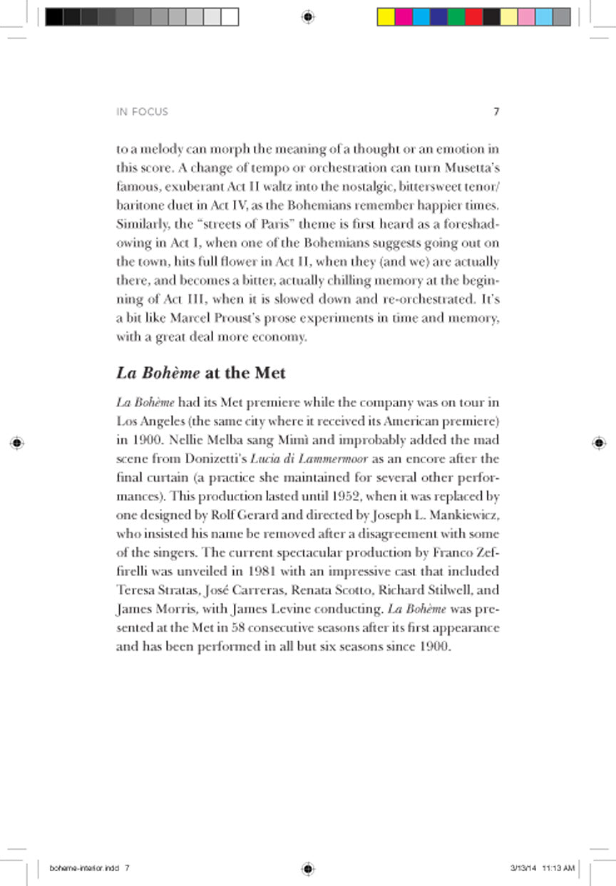 Puccini's La Boheme - The Metropolitan Opera Presents - Complete Libretto