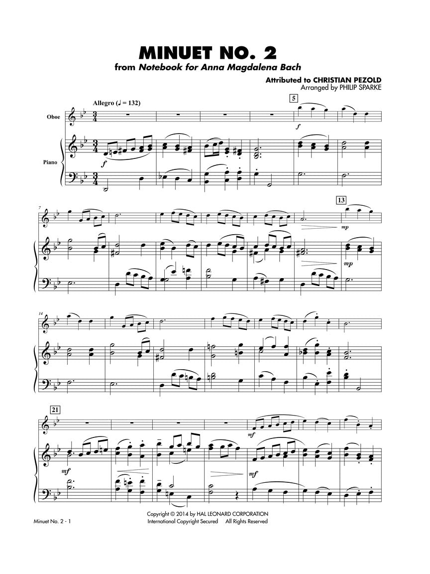 Classical Solos for Oboe, Vol. 2 - 15 Easy Solos for Contest and Performance