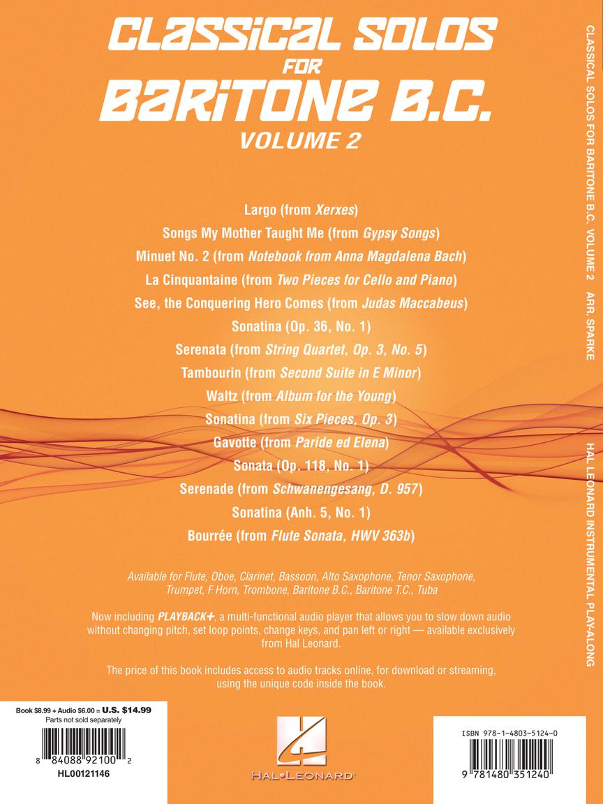 Classical Solos for Baritone B.C., Vol. 2 - 15 Easy Solos for Contest and Performance