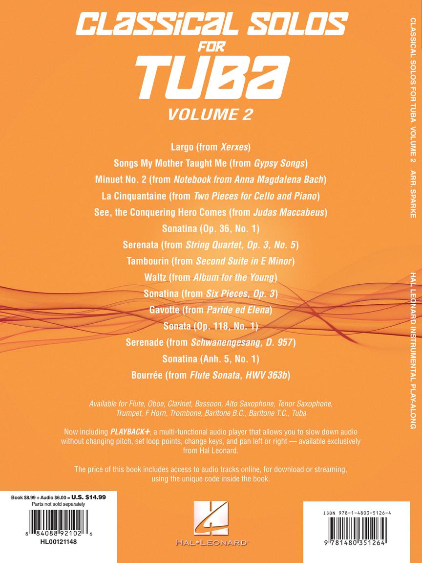 Classical Solos for Tuba (B.C.), Vol. 2 - 15 Easy Solos for Contest and Performance