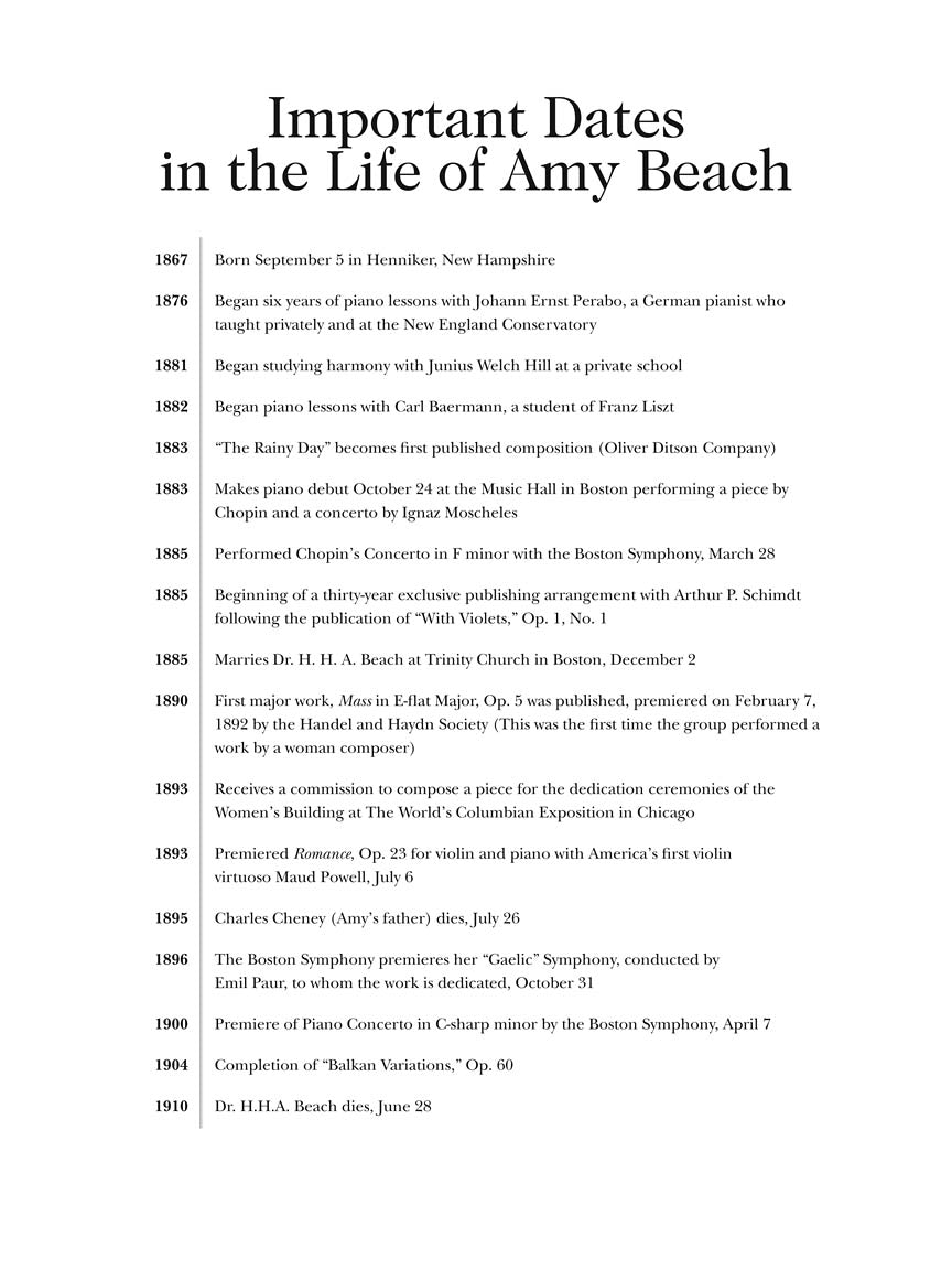 Beach: The Piano Music of Amy Beach