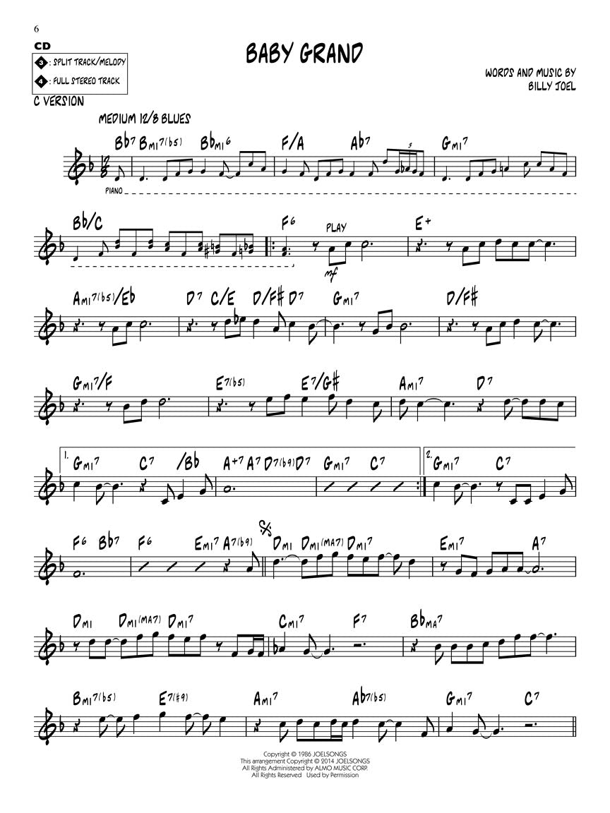 Joel, Billy - Jazz Play-Along  DISCONTINUED