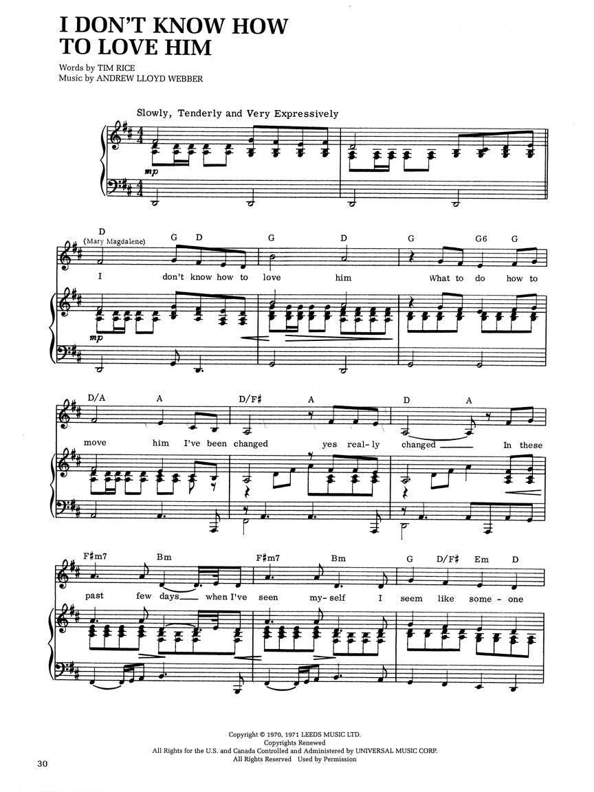 Jesus Christ Superstar - Vocal Selections