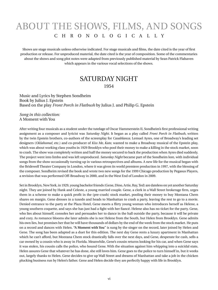 Sondheim For Singers Duets