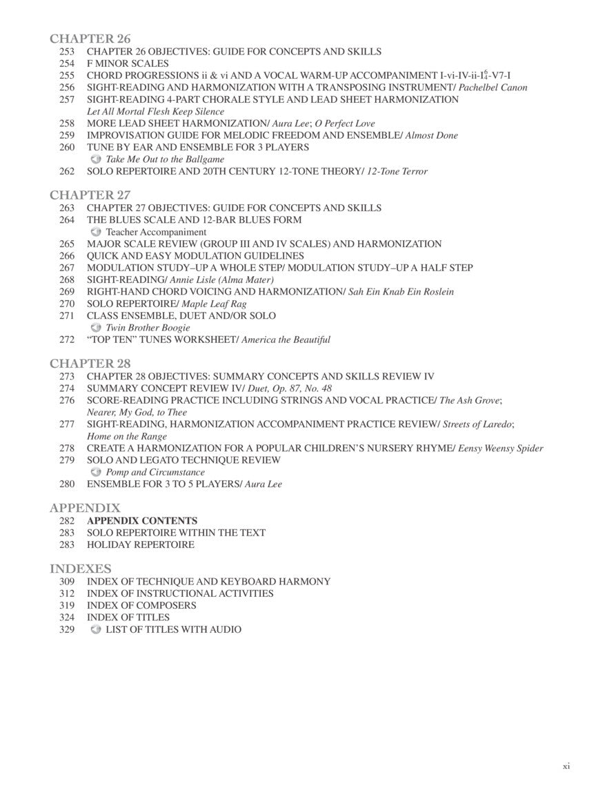 Group Piano - Proficiency in Theory and Performance