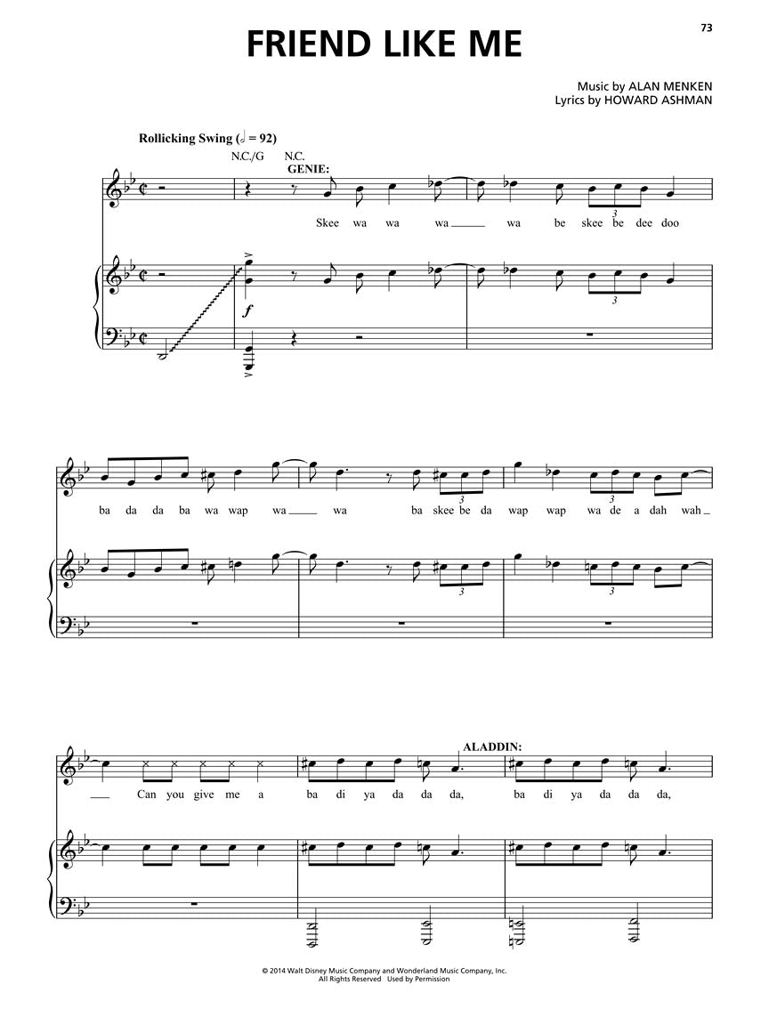 Menken: Aladdin, The Broadway Musical (Vocal Selections)