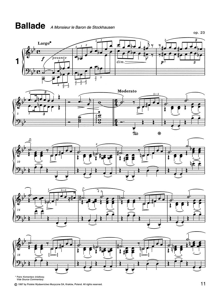 Chopin Ballades - Chopin National Edition Vol. I Ekier