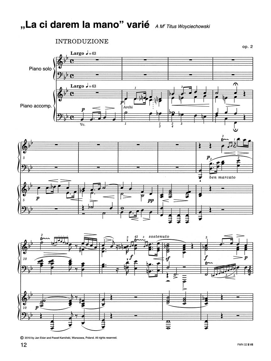 Chopin Concert Works for Piano and Orchestra - Version with Second Piano