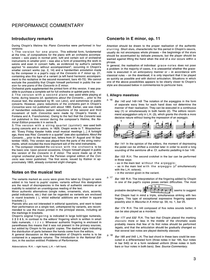 Chopin Concerto In E Minor Op. 11 1 Piano Version, Wn A. Xiiia Vol.13 Urtext Ekier Chopin National