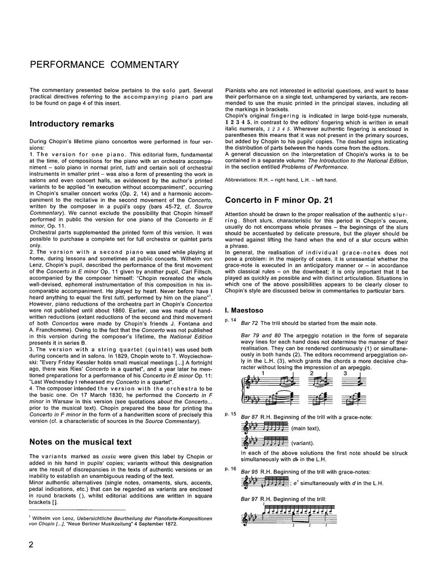 Chopin Concerto in F Minor Op. 21 for 2 Pianos - Chopin National Edition Vol. 31