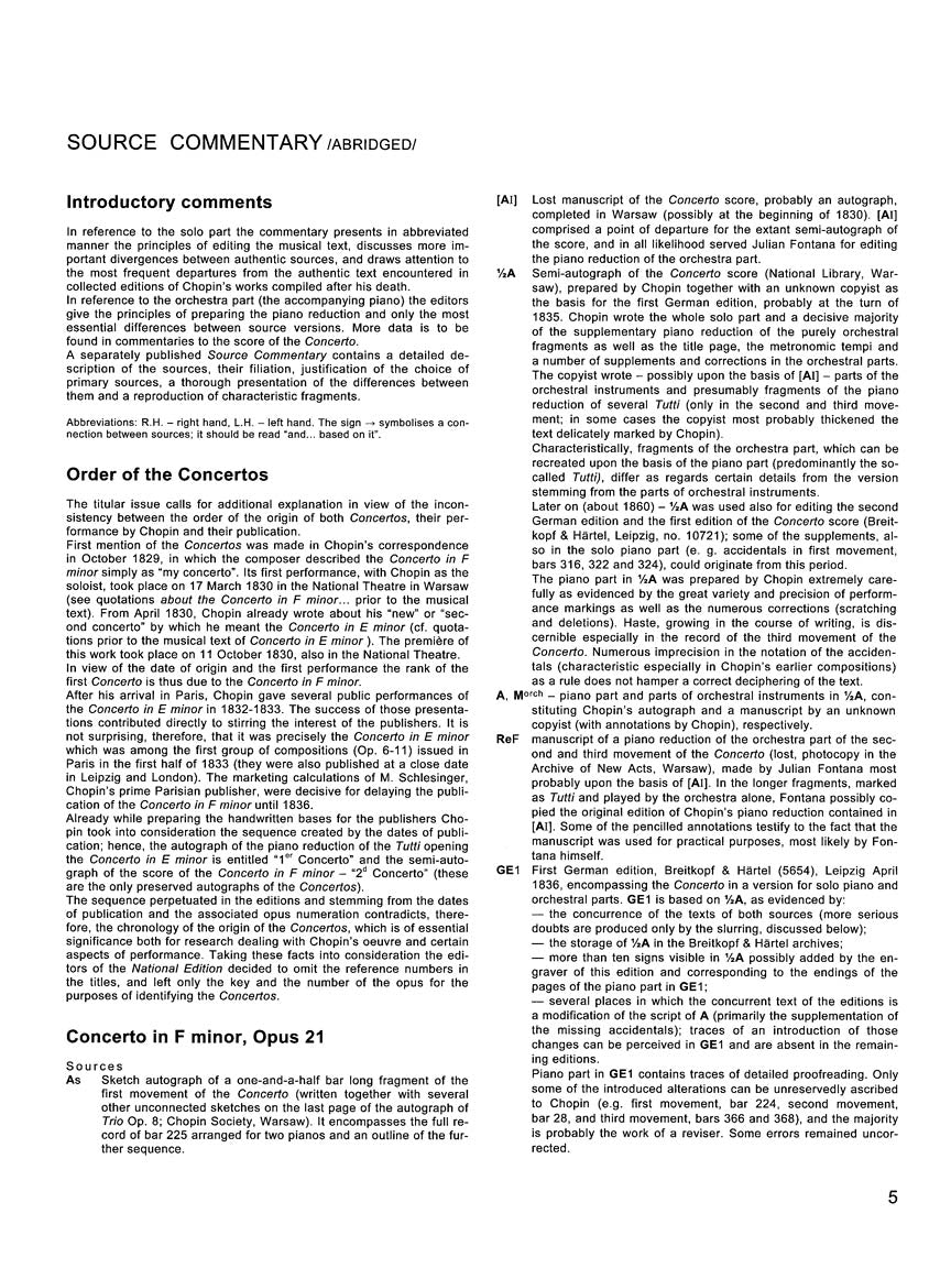 Chopin Concerto in F Minor Op. 21 for 2 Pianos - Chopin National Edition Vol. 31