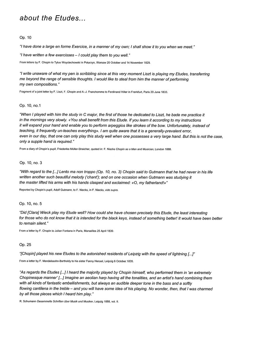 Chopin Etudes - Chopin National Edition