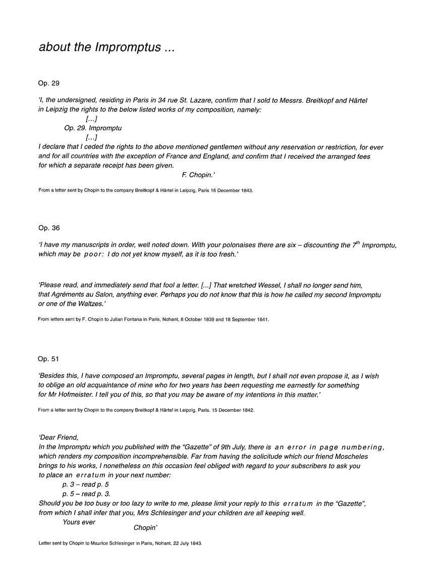 Chopin Impromptus - Chopin National Edition