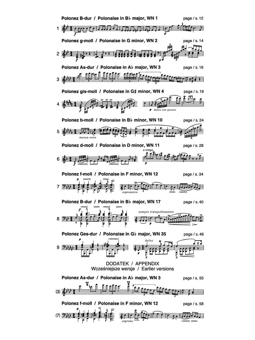 Chopin Polonaises Series B - Published Posthumously