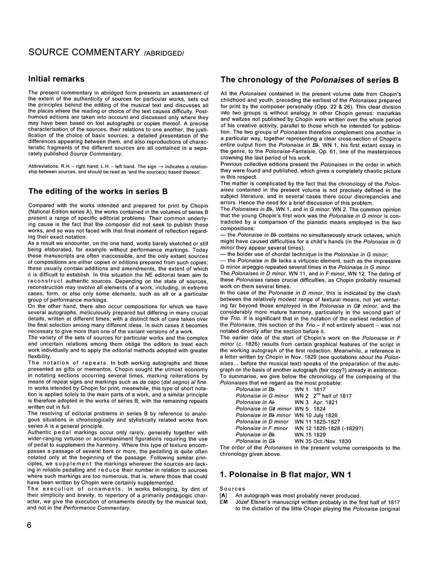 Chopin Polonaises Series B - Published Posthumously