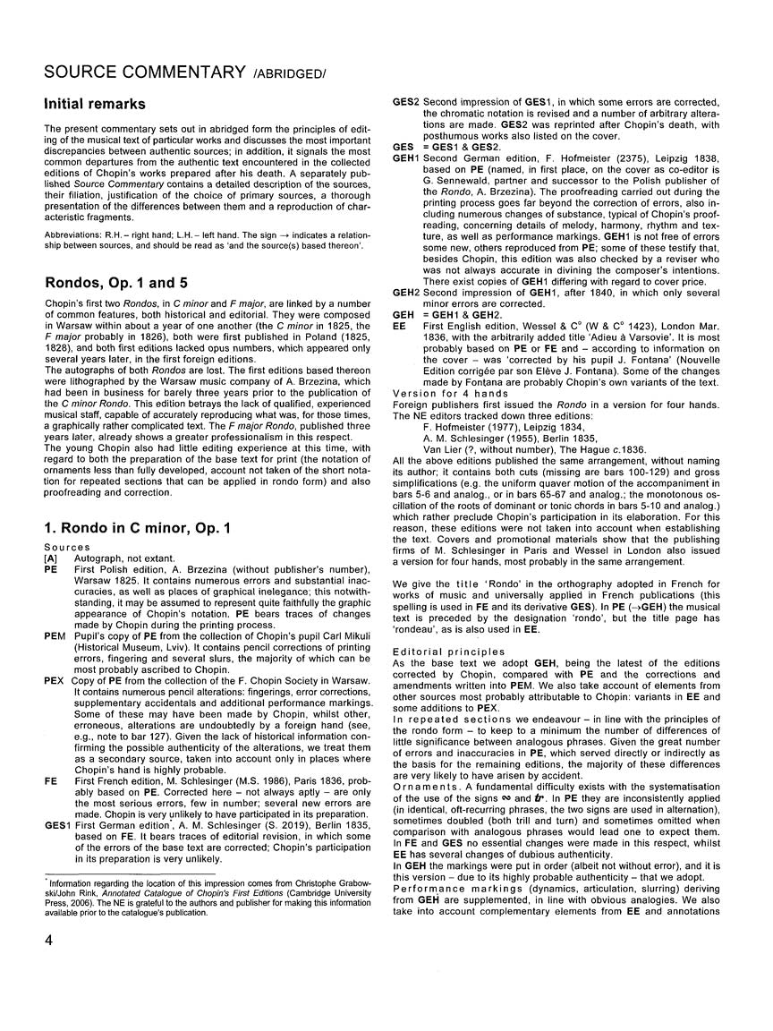 Chopin Rondos for Piano - Chopin National Edition