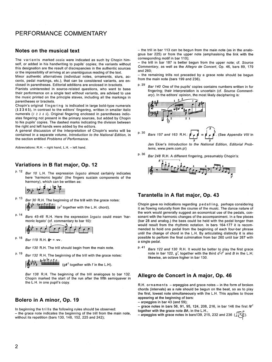 Chopin Various Works for Piano, Series A - Chopin National Editions Vol. XII