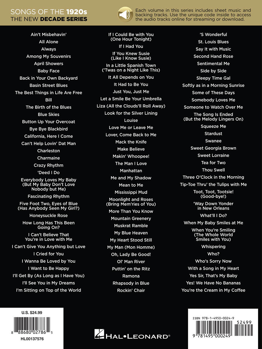 Songs of the 1920s - New Decade Series