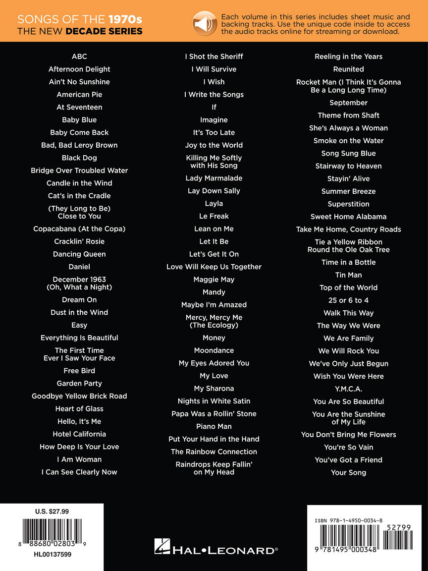Songs of the 1970s - New Decade Series