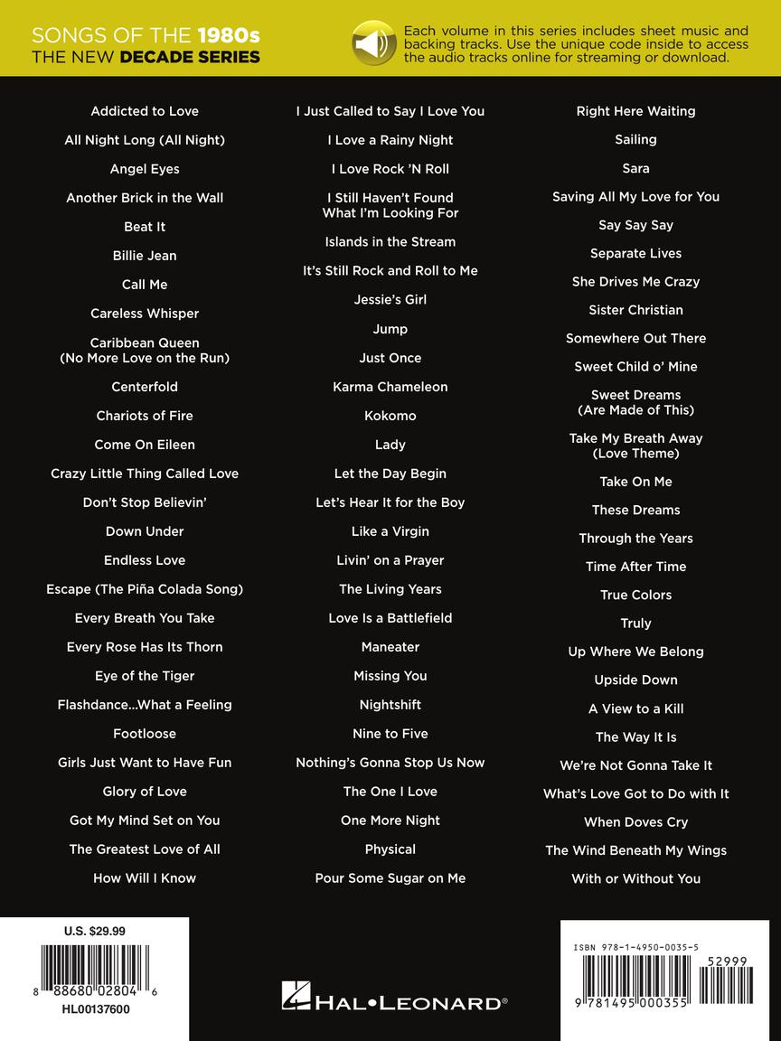 Songs of the 1980s - New Decade Series