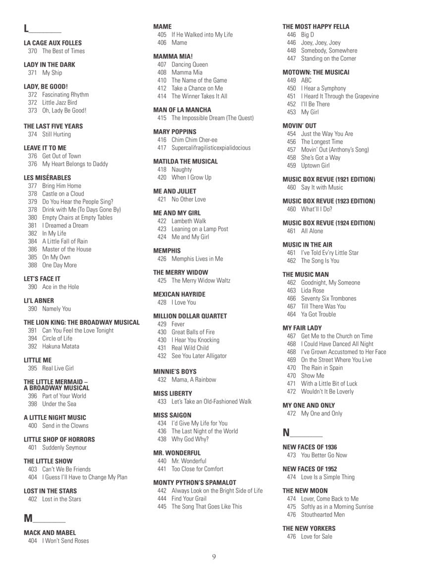 New Broadway Fake Book, The