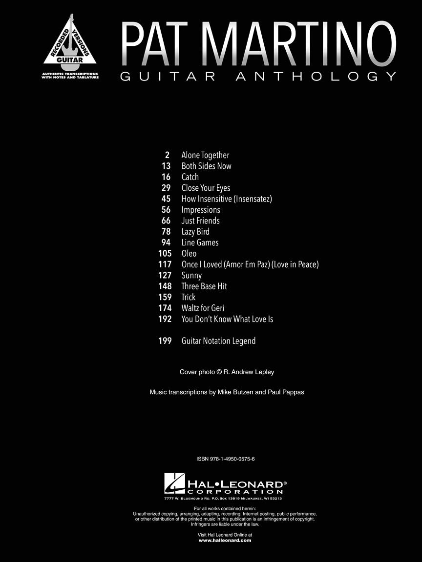 Pat Martino Guitar Anthology