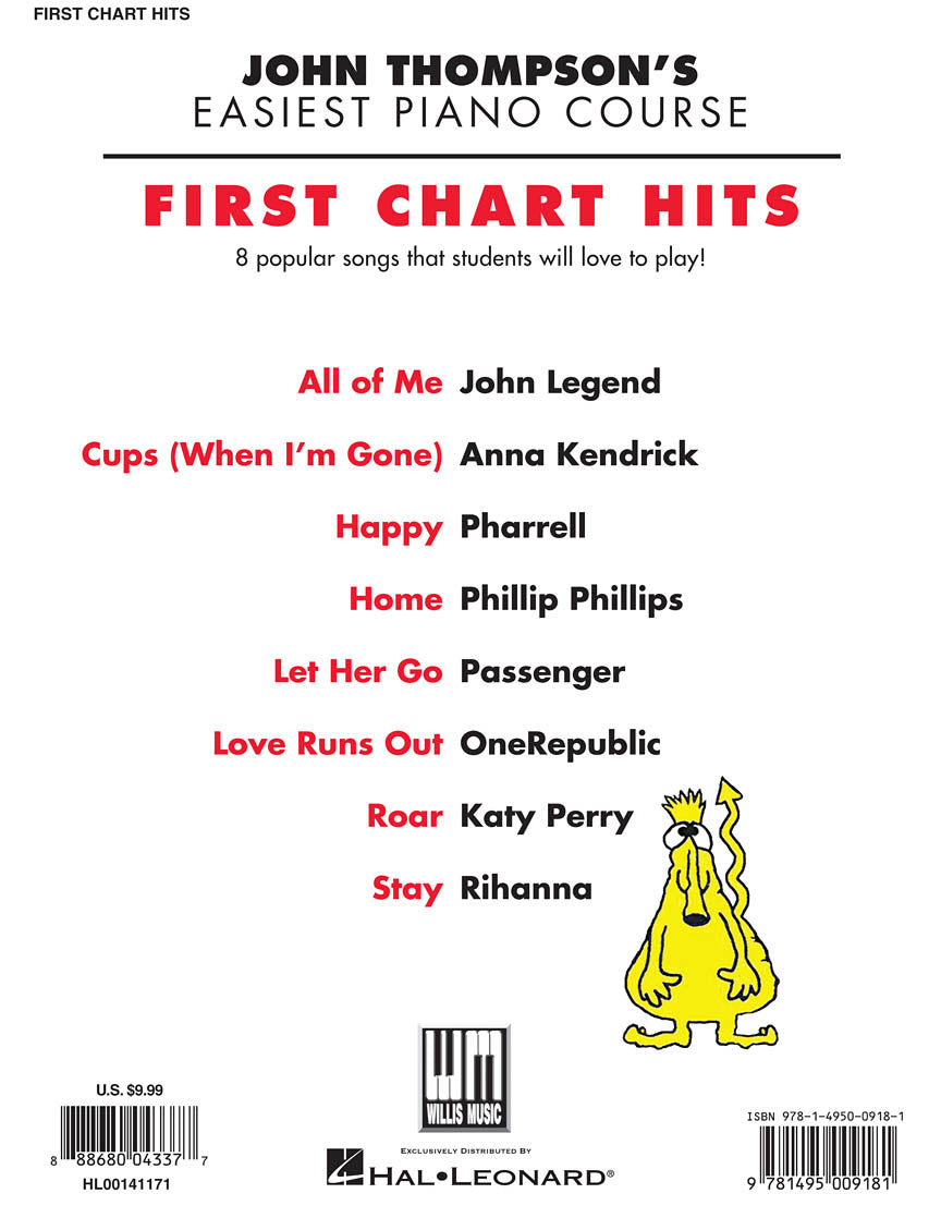 Thompson First Chart Hits - Thompson's Easiest Piano Course
