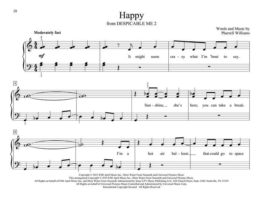 Thompson First Chart Hits - Thompson's Easiest Piano Course