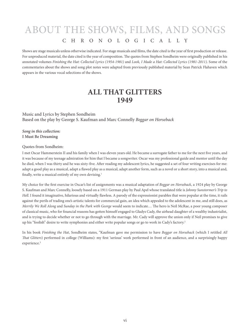 Sondheim Almost Unknown