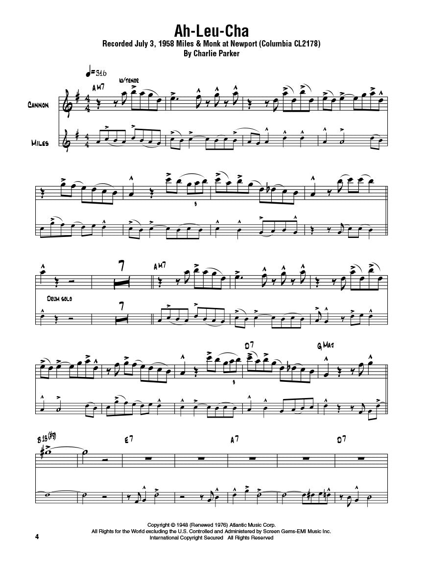 Adderley: Omnibook for B-flat Instruments