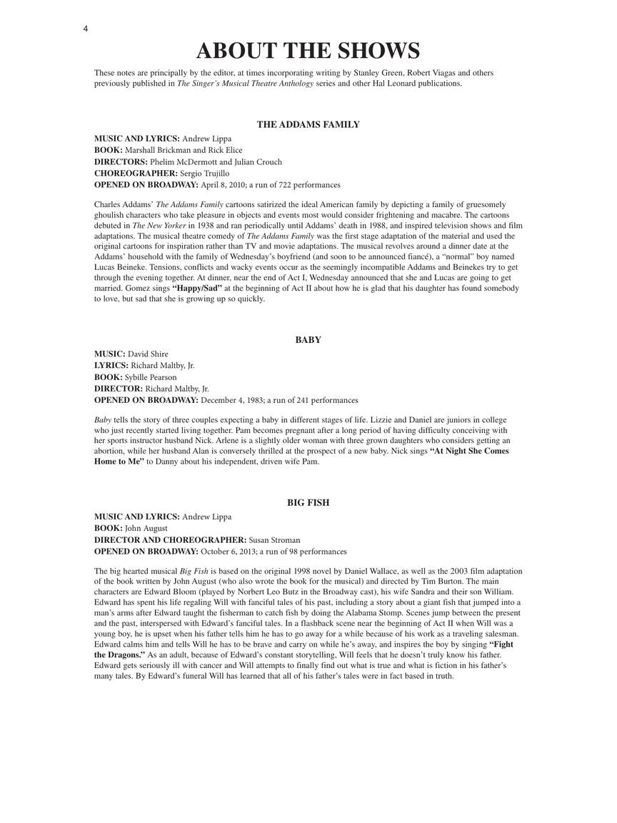 Singer's Musical Theatre Anthology