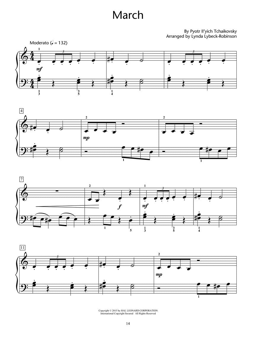 Tchaikovsky The Nutcracker Suite 6 Easy Arrangements for Piano