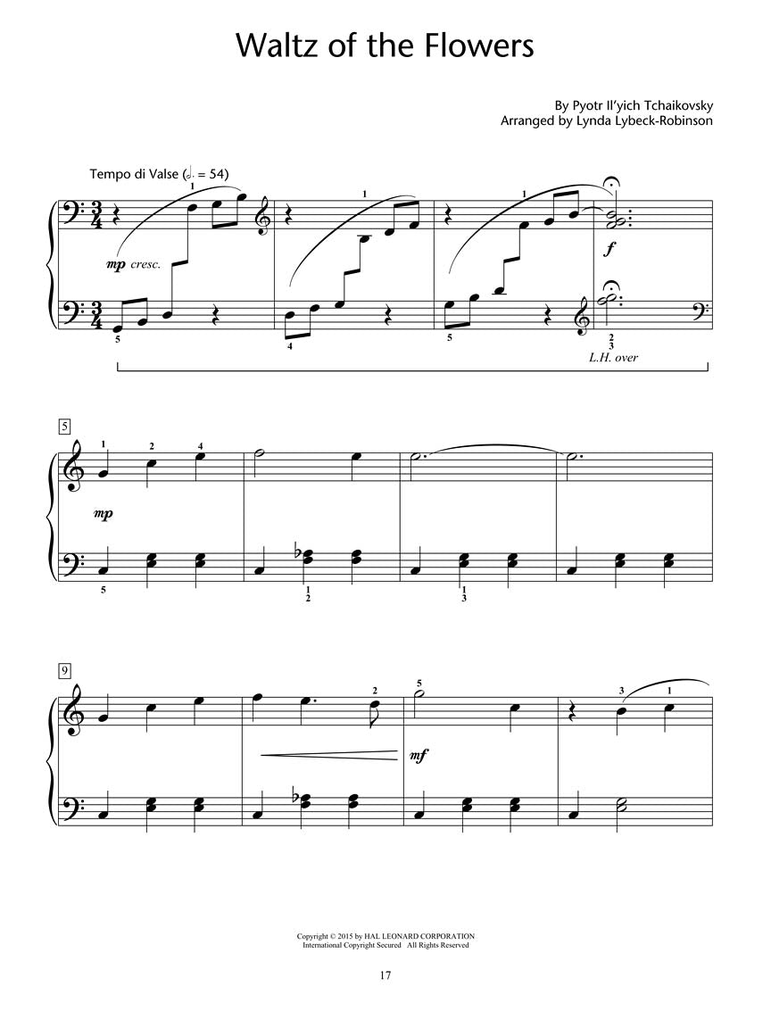 Tchaikovsky The Nutcracker Suite 6 Easy Arrangements for Piano