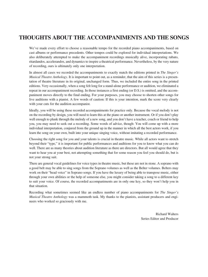 Singer's Musical Theatre Anthology Baritone/Bass