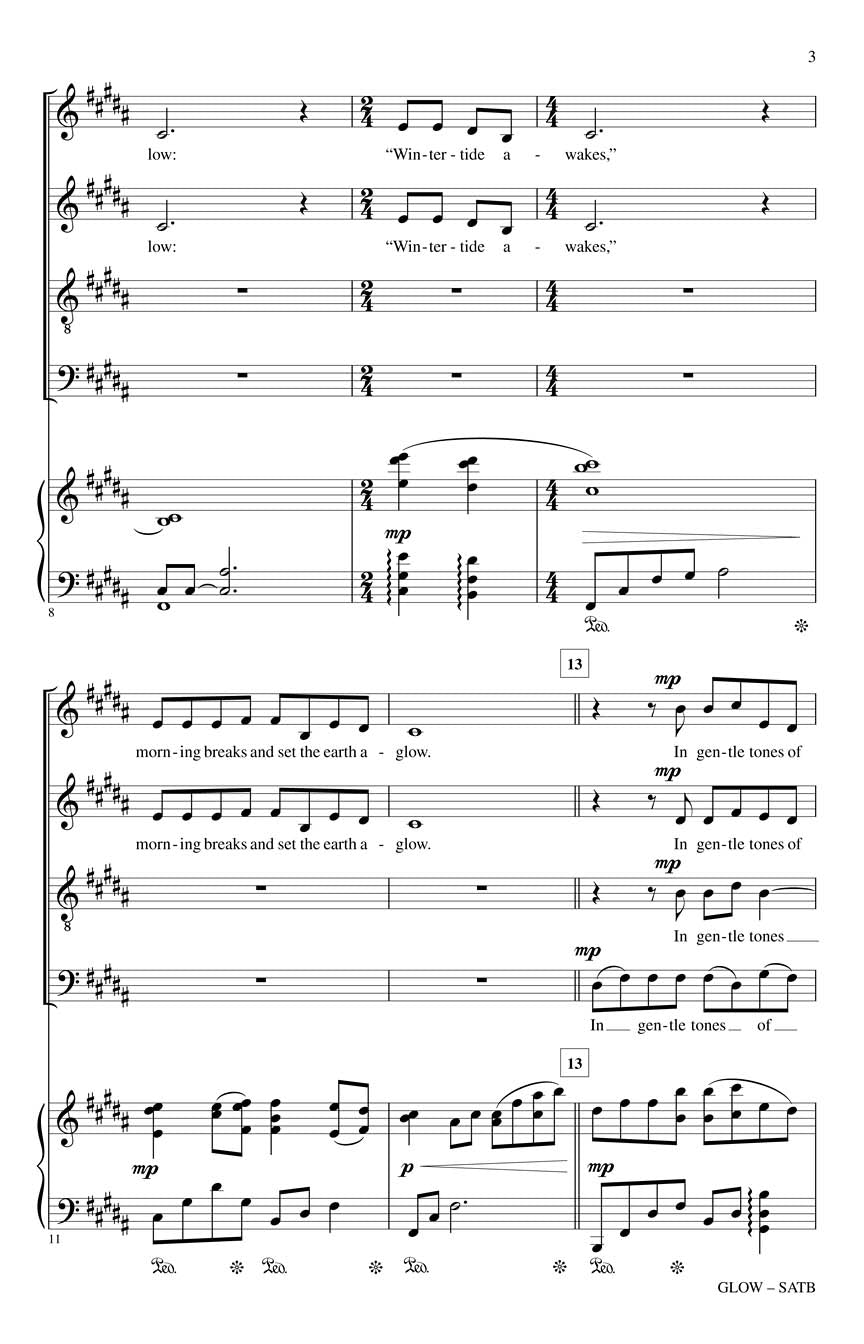 Whitacre: Glow SATB