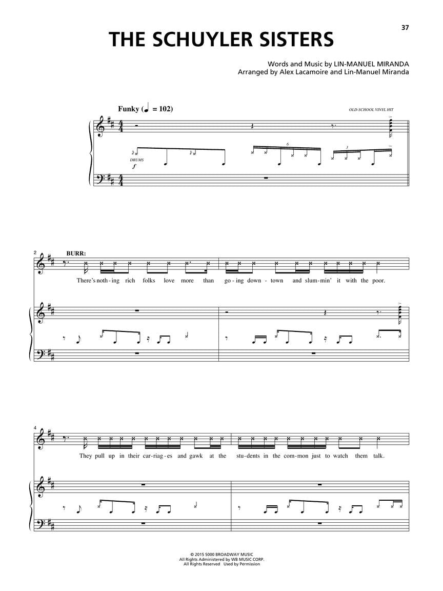 Hamilton - Piano/vocal Selections