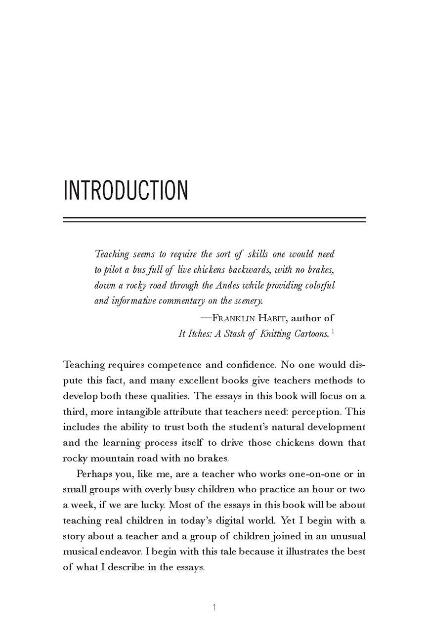 Music of Teaching: Learning to Trust Students' Natural Development
