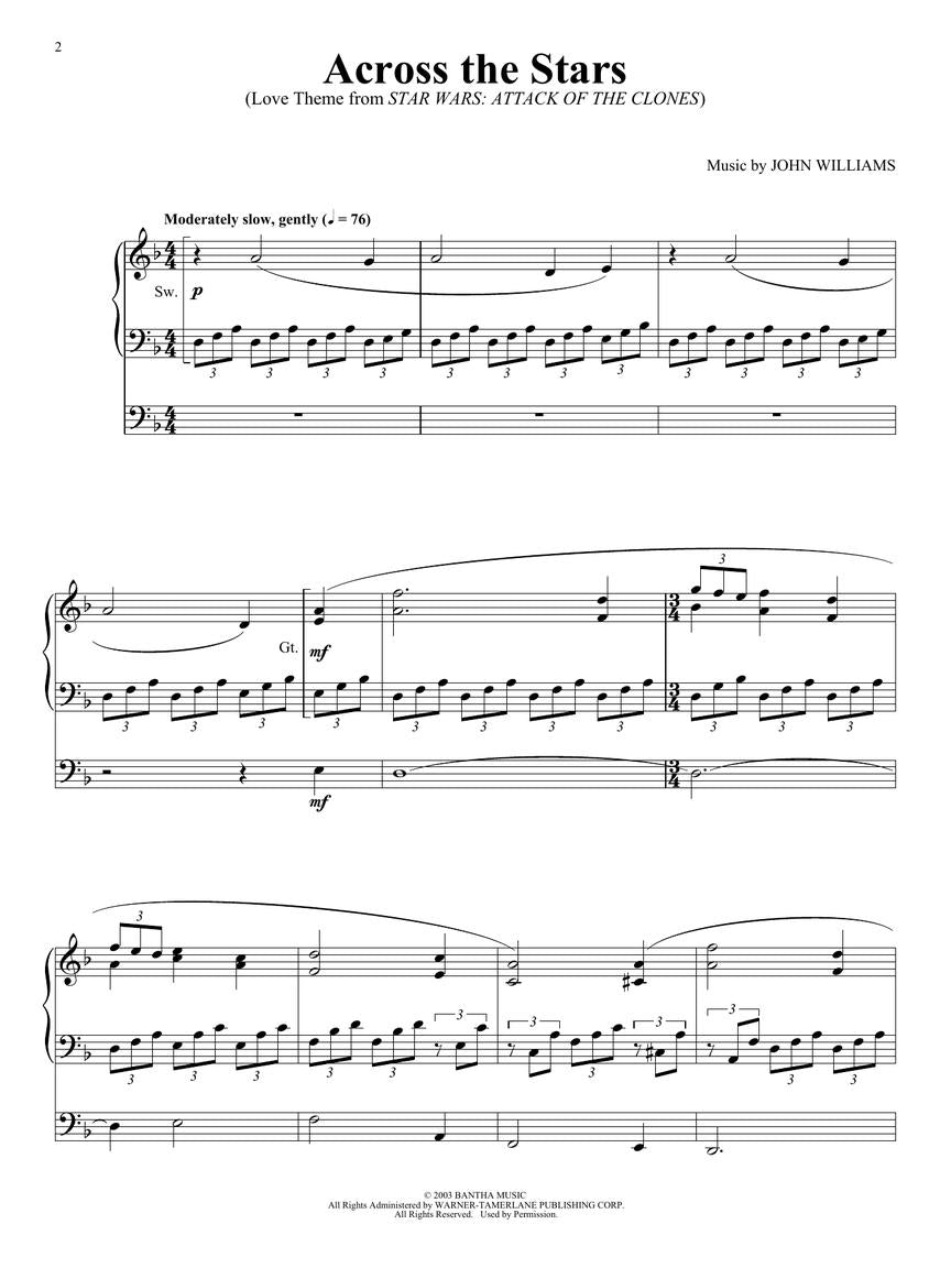 Williams Star Wars for Organ