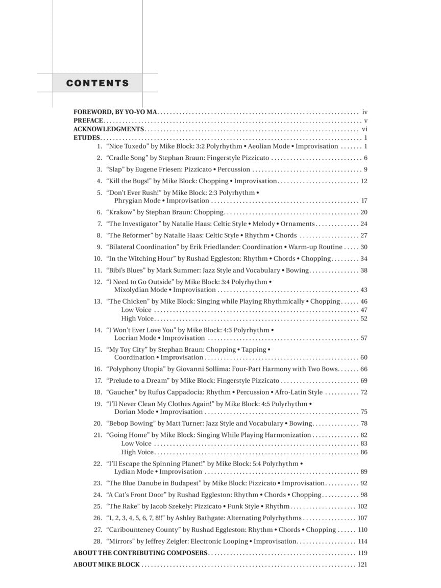 Contemporary Cello Etudes