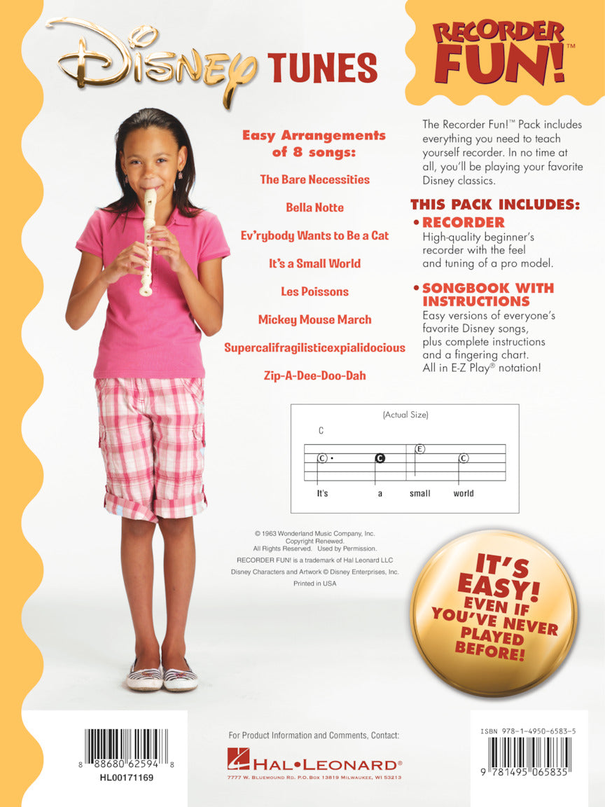 Disney Tunes - Recorder Fun! (Recorder Included)