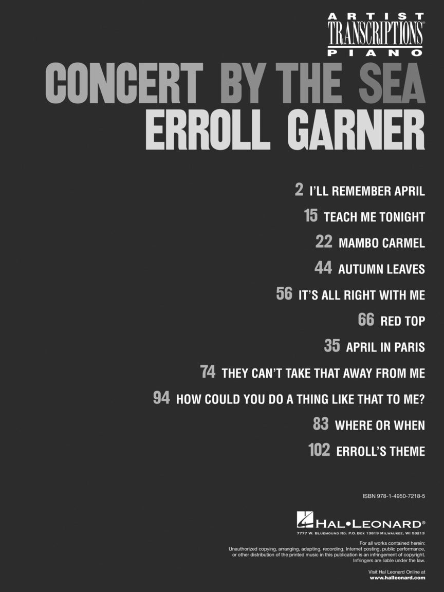 Garner, Erroll - Concert by the Sea