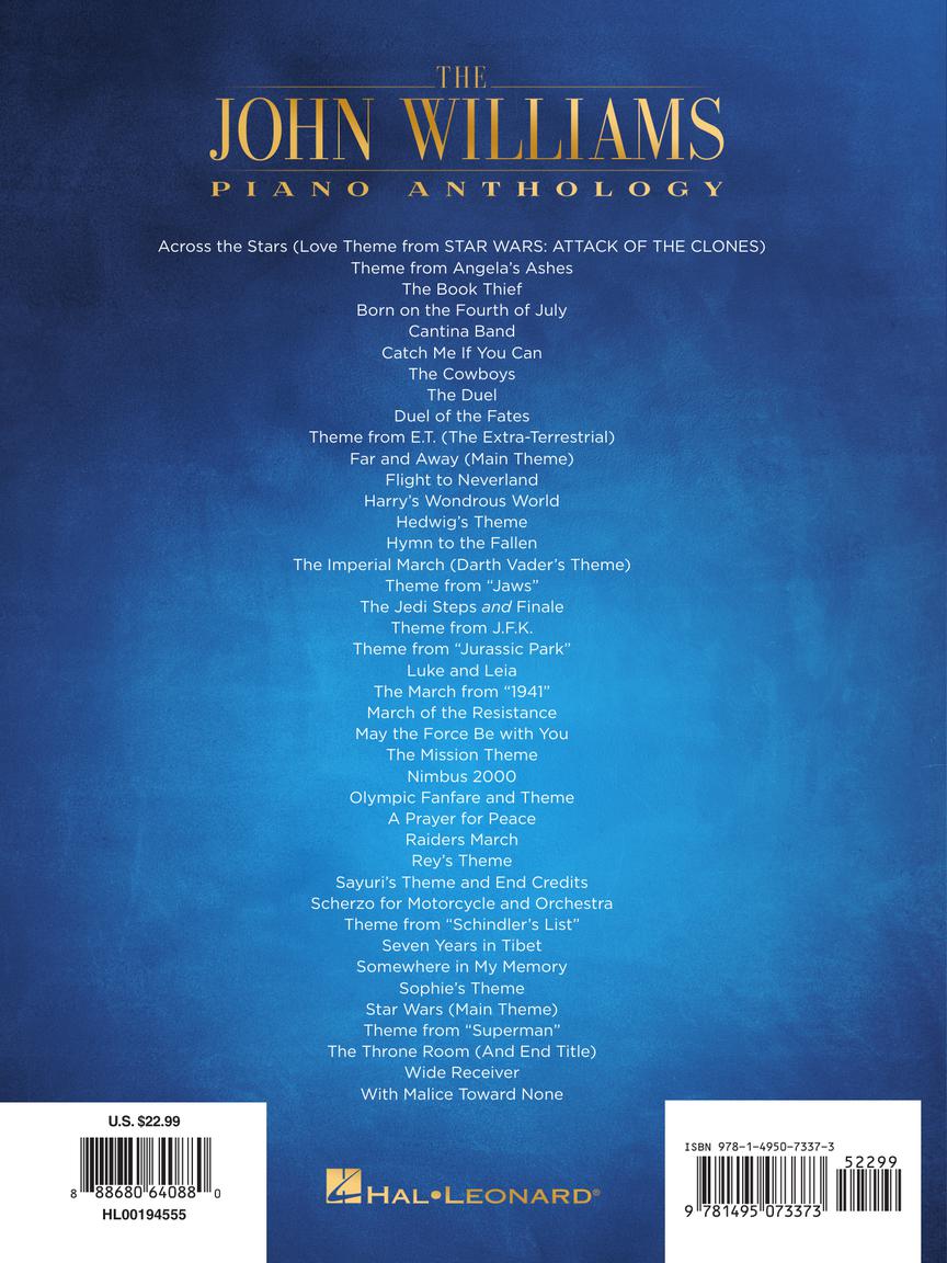 Williams John Williams Piano Anthology
