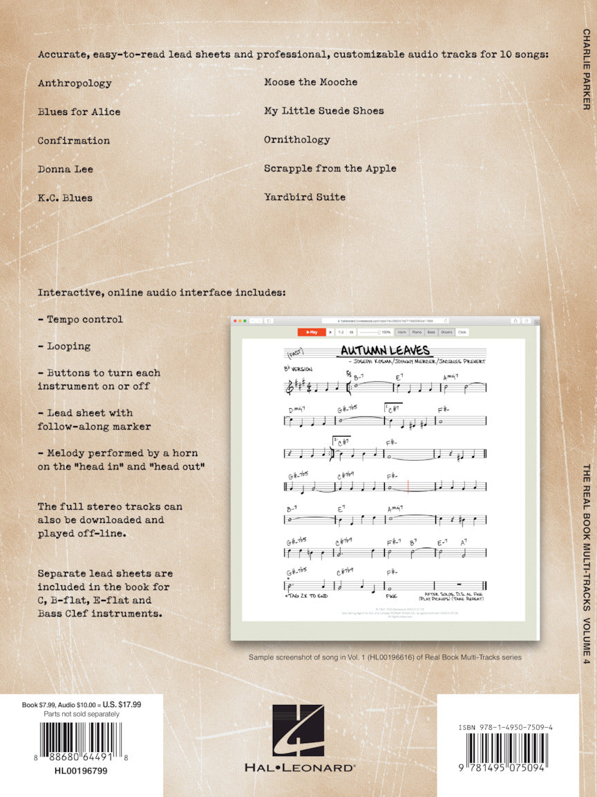 Parker, Charlie - Play-Along - Real Book Multi-Tracks Vol. 4