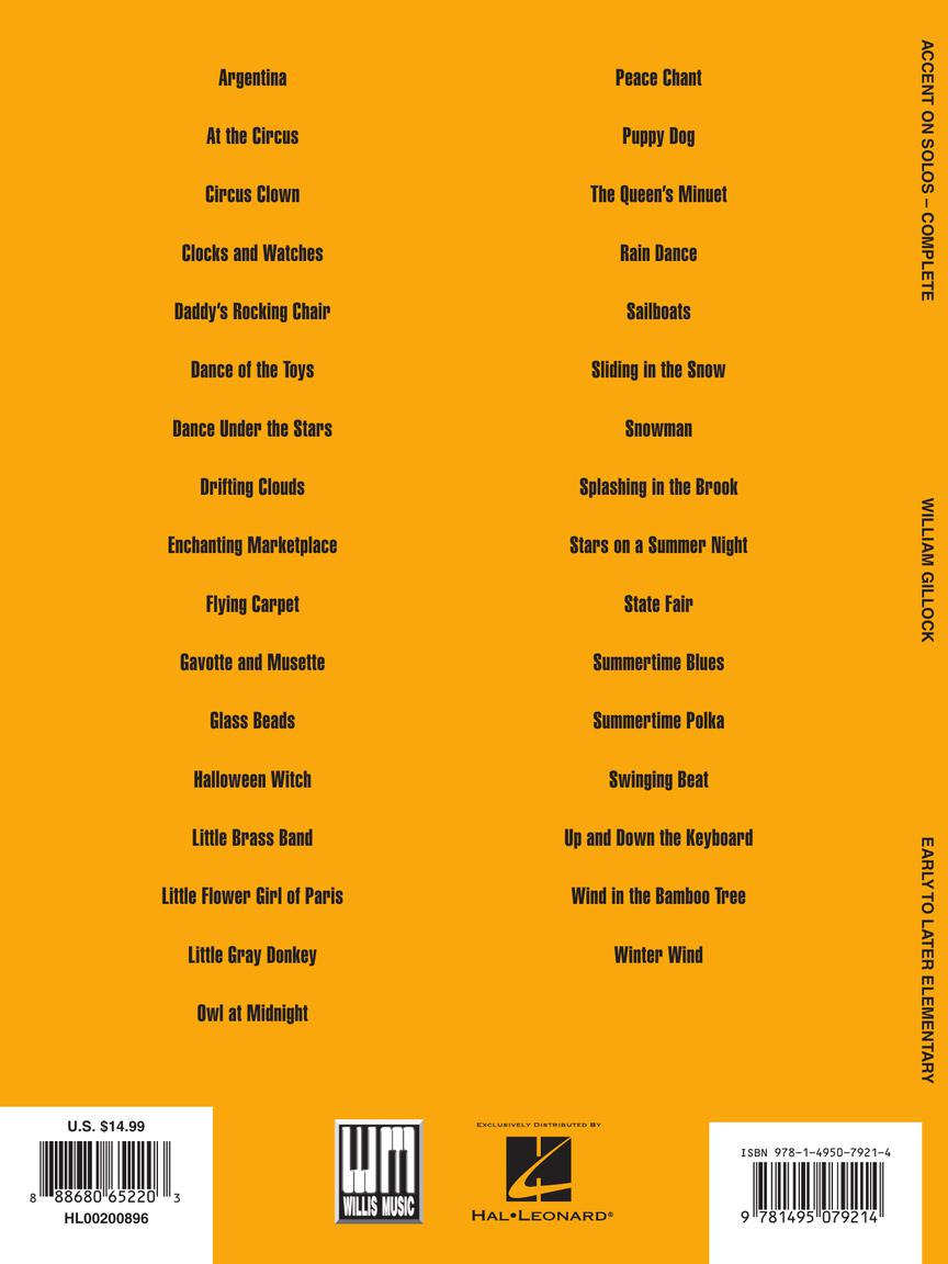 Gillock Accent on Solos - Complete