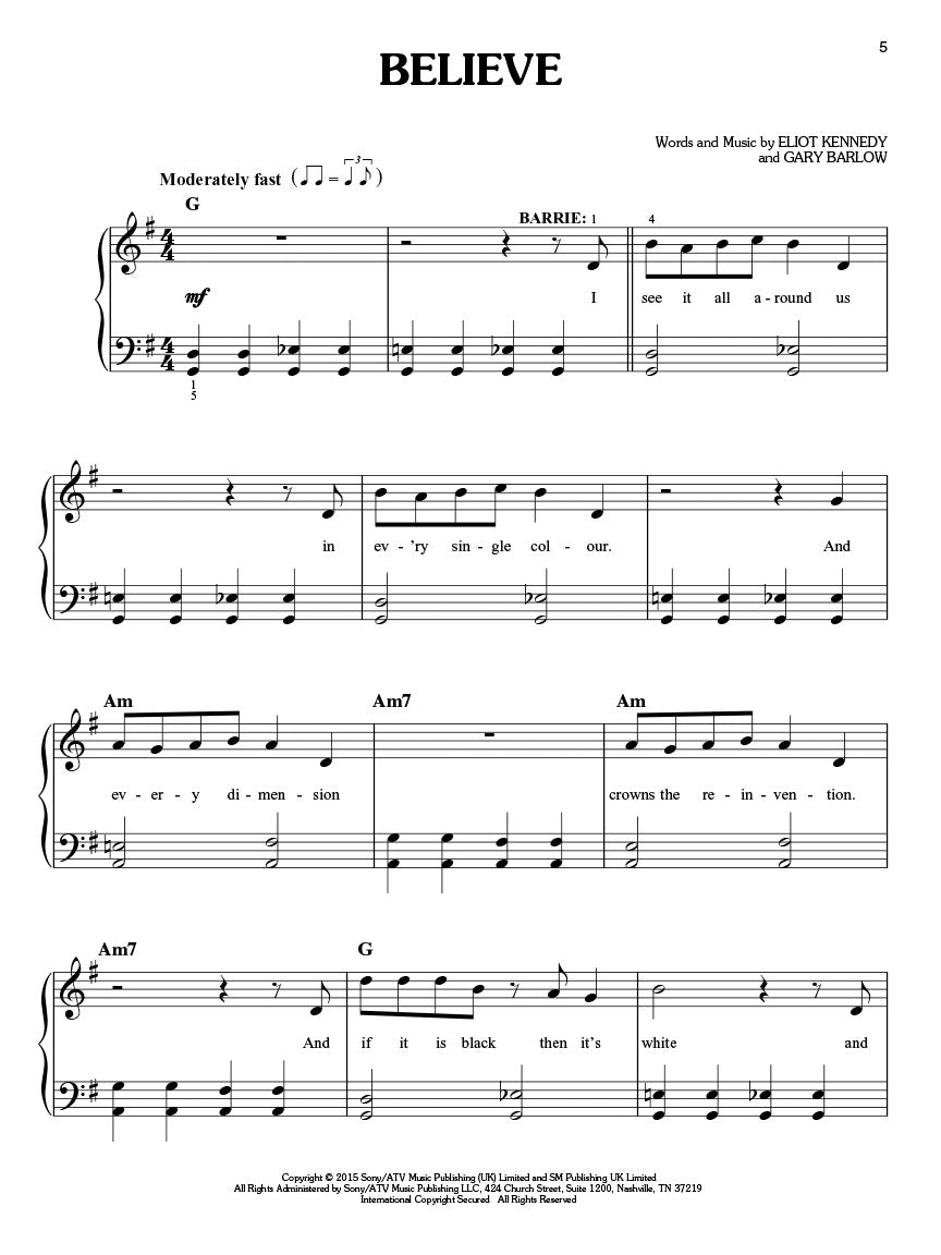 Finding Neverland - Easy Piano Selections