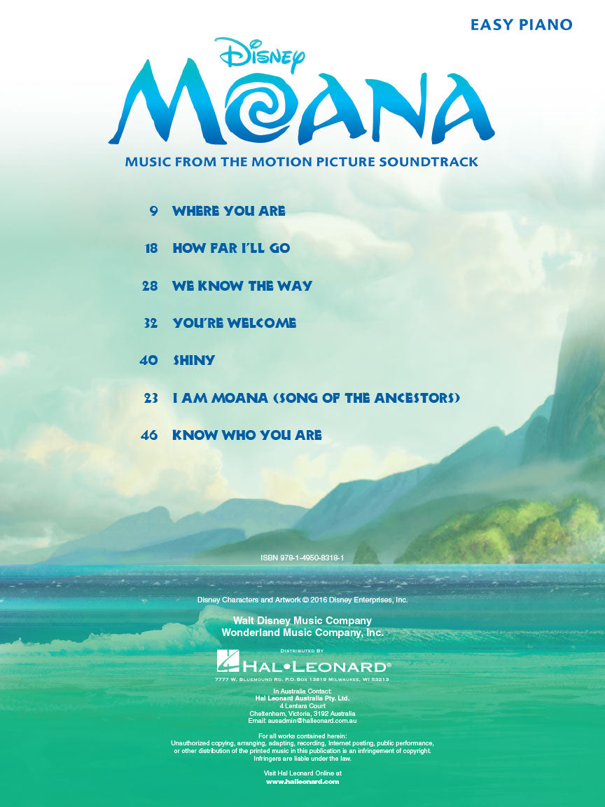 Moana Easy Piano