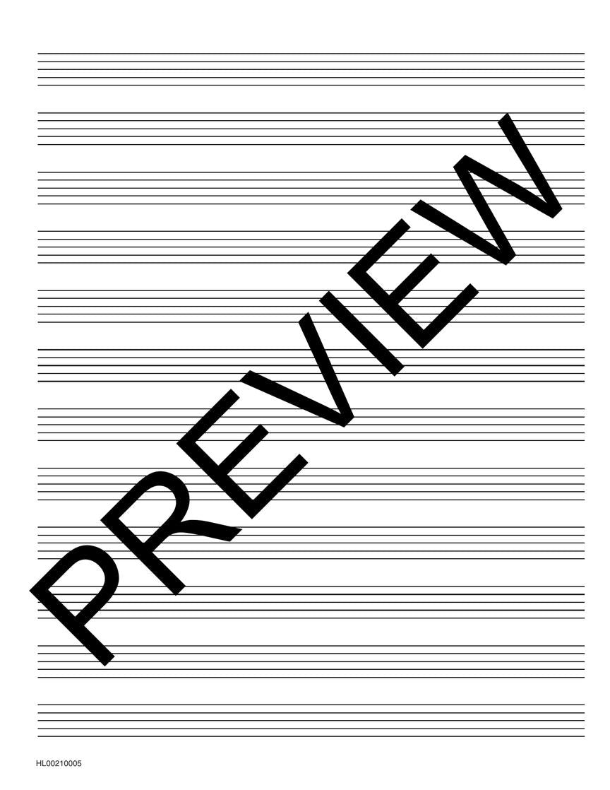 Manuscript Paper Wire-Bound: Hal Leonard, Standard (Green Cover) 96pgs (8.5" x 11")