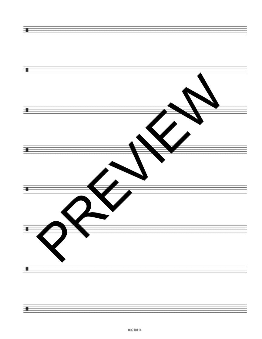 Hal Leonard Drum Manuscript Paper